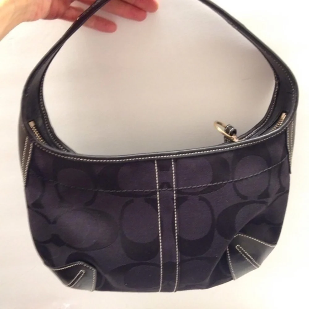 COACH y2k vintage ergo signature SIG C black HOBO BAG